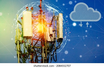 Worldwide Coverage Of Telephone Transmission Systems, The Concept Of Telephony Communication Is To Connect People All Over The World.businessman, Trade,