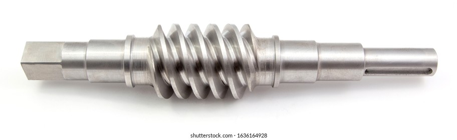 The worm-gear detail on a white background