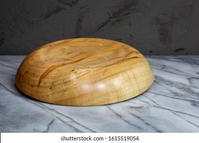 Wormy Maple Wood Bowl Hand Turned Litchen Decor