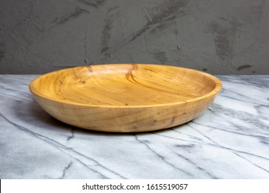 Wormy Maple Wood Bowl Hand Turned Litchen Decor