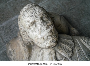 Worn Alabaster Elizabethan Statue.