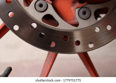 Worn Brake Disc Rotar Of A Bike