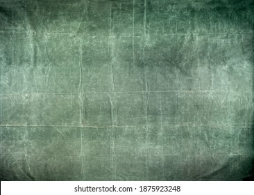 Worn And Distressed Army Surplus Green Canvas Tarp Background