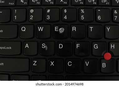 Worn E And S Keys On An Old Computer Keyboard