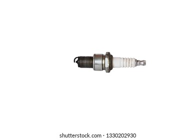 Worn Old Spark Plug In Oil Sludge, From An Internal Combustion Engine