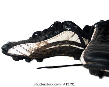 Worn Pair Of Soccer Cleats.