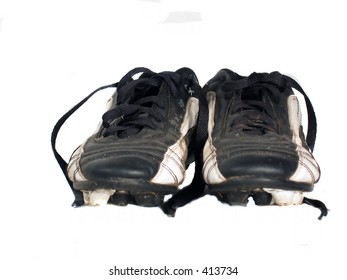 Worn Pair Of Soccer Cleats.