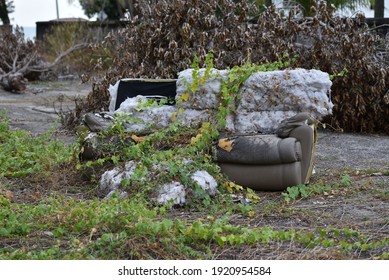 Worn Sofa Outside Idle Area