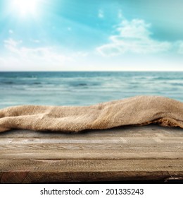 Worn Table And Sea 