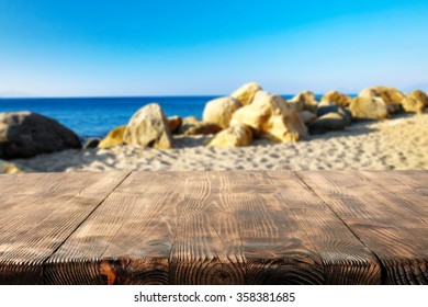 Worn Table And Sea 