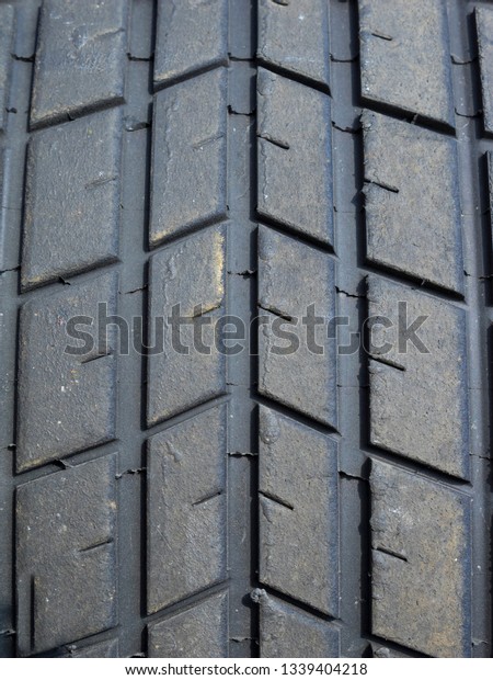 worn tire profile\
of a pure tire of a racing car, Hockenheimring, Hockenheim,\
Baden-Wurttemberg, Germany