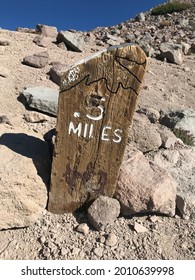 Worn And Weathered Trail Mileage Sign