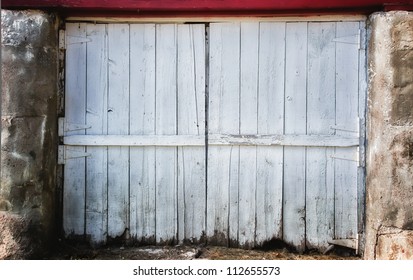 Worn White Barn Door Backdrop