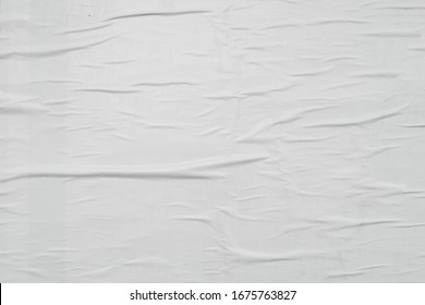 Worn wrinkled creative paper texture background concept  white street poster