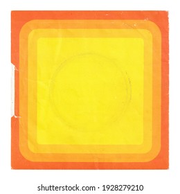 Worn Yellow Orange Disc Cover From The Seventies