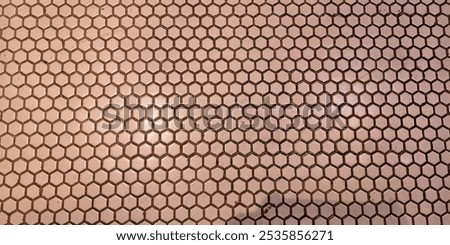 wornout broken white hexagonal tiles
