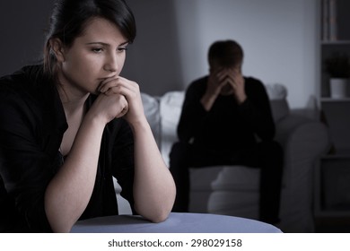 Worried Married Couple Making Decision About Divorce