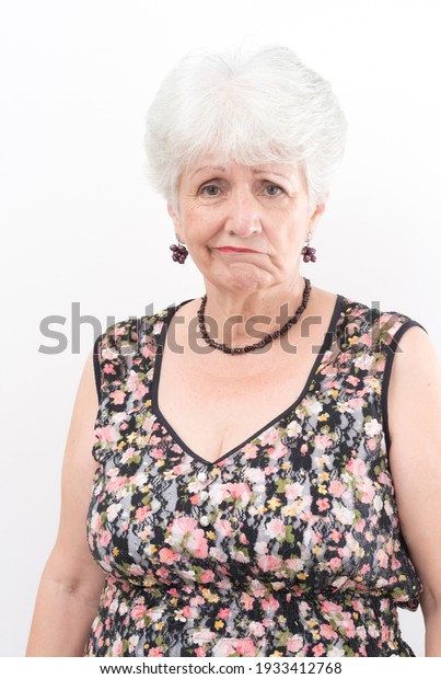 Worried Woman Female Grandma Portrait Stock Photo 1933412768 | Shutterstock