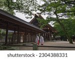 The worship hall of Atsuta Shrine in Nagoya