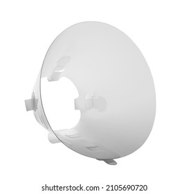 Wound healing cone elizabethan collar (with clipping path) isolated on white background