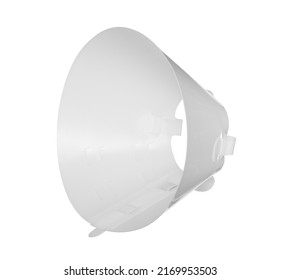 Wound healing cone elizabethan collar (with clipping path) isolated on white background
