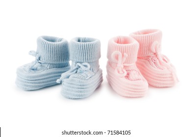 Woven Baby Shoes Isolated On White Background