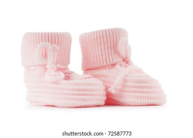 Woven Baby Shoes Isolated On White Background