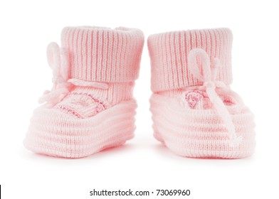 Woven Baby Shoes Isolated On White Background