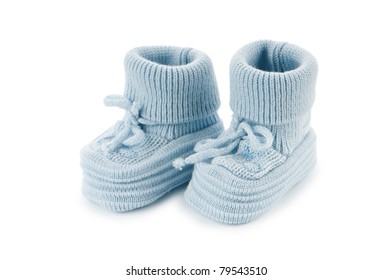 Woven Baby Shoes Isolated On White Background