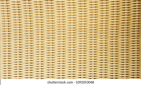 Woven fabric pattern of artificial rattan material.