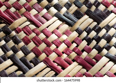 Woven Flax (close Up ) Traditional Maori Culture Artwork New Zealand.