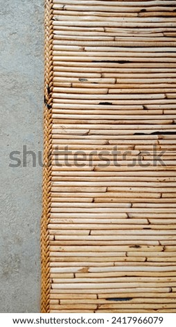Woven mats made from typical rattan in tropical area