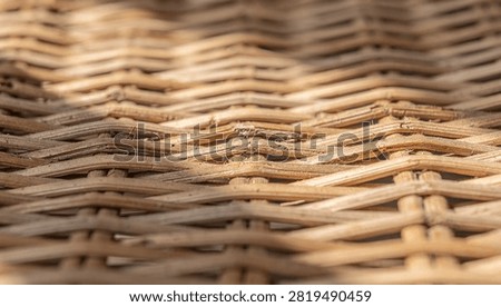 Woven wicker rattan pattern surface texture with wickerwork, background