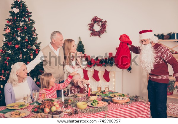 Wow Presents Gifts Surprises Santa Came Stock Image
