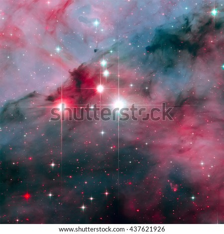 WR 25 is a Wolf-Rayet star in the turbulent star forming region Carina Nebula. It is consist in the Trumpler 16 cluster. Retouched colored image. Elements of this image furnished by NASA.