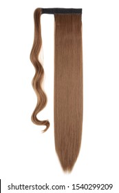 Wrap Round Clip In Straight Brown Synthetic Ponytail Hair Extension