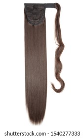 Wrap Round Clip In Straight Dark Brown Synthetic Ponytail Hair Extension