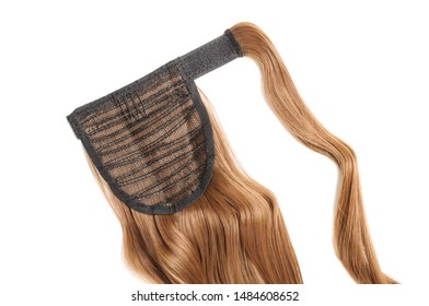 Wrap Round Clip In Wavy Auburn Synthetic Ponytail Hair Extension