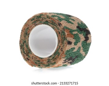 Wrap Tape Military Isolated On A White Background.