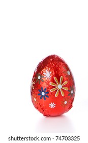 Wrapped Chocolated Easter Egg Isolated