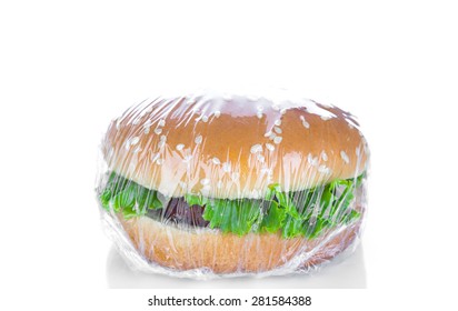 WrackHamburger auf weißem Hintergrund