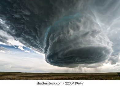 The wrath of nature. Tornado in Arizona USA. Photo from the event center. Hurricane.