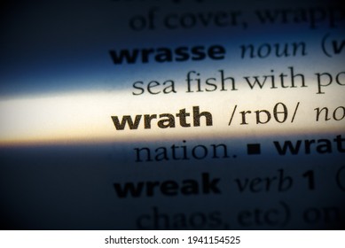 Wrath Word In A Dictionary. Wrath Concept, Definition.