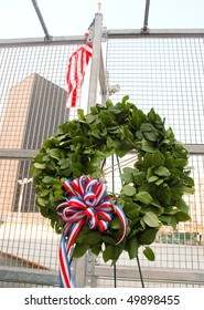 Wreath At The World Trade Center, Ground Zero Site