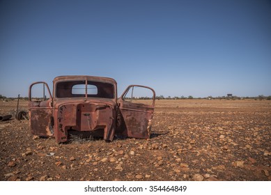 Wreck Car In The Australian Outback