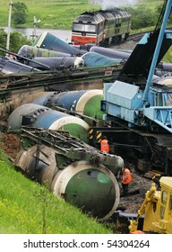 Wreck Of Oil Tanks