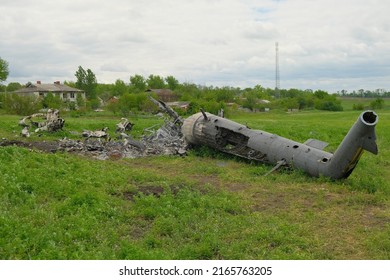 Wreckage Destroyed Helicopter Russian Kharkiv Region Stock Photo ...