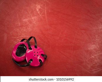 Wrestling Gear On Mat