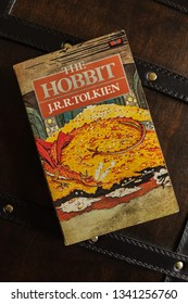 Wrexham United Kingdom - March 17 2019: A Vintage Paperback Edition Of The Hobbit Written By J.R.R. Tolkien In 1937 And Published By Unwin Books It Has Become A Classic Childrens Story