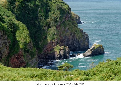 Wringcliff Bay and Duty Point, Valley Of The Rocks, Exmoor, Devon, UK